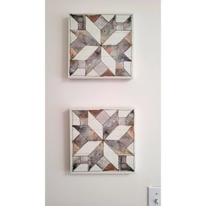 Painting set (2) with Geometric figures